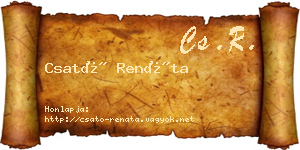 Csató Renáta névjegykártya